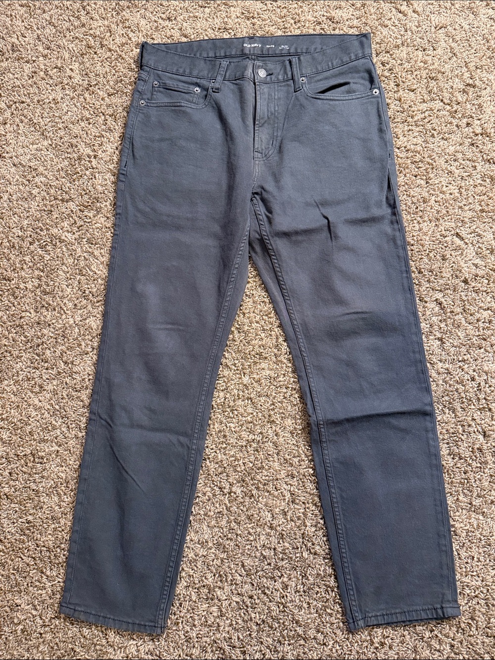 Old Navy Men's Slim Straight Charcoal Gray Jeans
